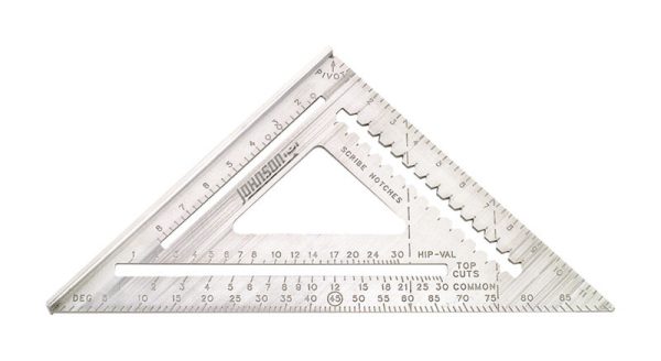 Johnson 12 in. L Aluminum Rafter Square