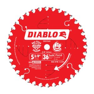 Diablo 5-3/8 in. D X 10 mm Carbide Circular Saw Blade 36 teeth 1 pc