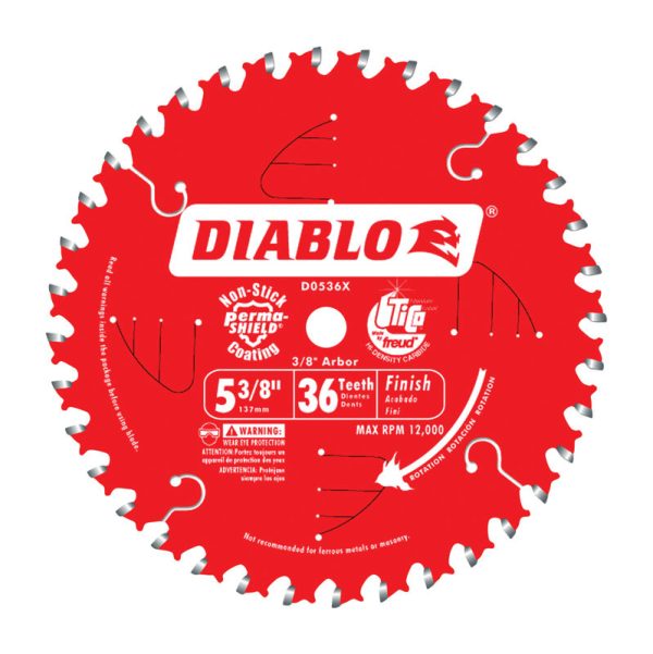 Diablo 5-3/8 in. D X 10 mm Carbide Circular Saw Blade 36 teeth 1 pc
