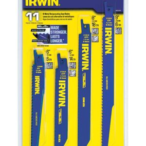 Irwin Assorted in. Bi-Metal Reciprocating Saw Blade Set Multi TPI 11 pk