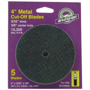 Gator 4 in. D X 3/8 in. Aluminum Oxide Metal Cut-Off Blade 5 pc