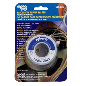Alpha Fry 4 oz Rosin Core Solder Wire 0.09 in. D Tin/Lead 40/60 1 pc