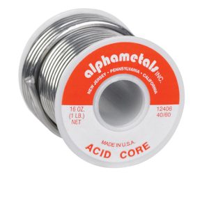 Alpha Fry 16 oz Acid Core Wire Solder 0.125 in. D Tin/Lead 40/60 1 pc