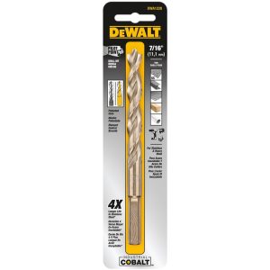 DeWalt 7/16 in. X 5 1/2 in. L Cobalt Steel Pilot Point Drill Bit 1 pc