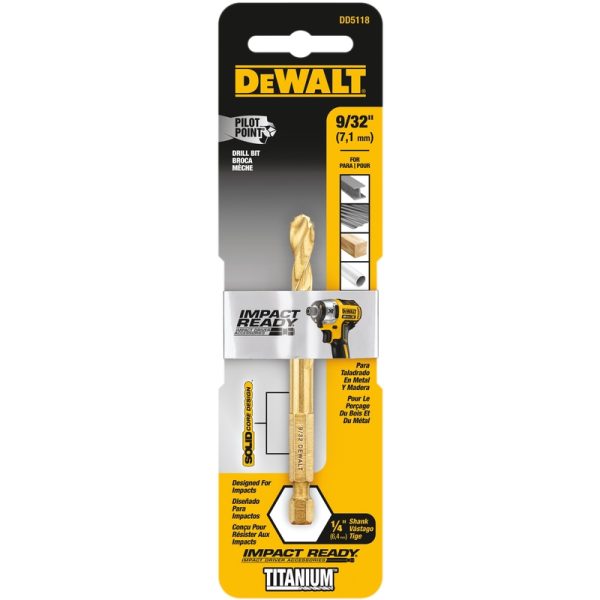 DeWalt Impact Ready 9/32 in. X 3-1/2 in. L High Speed Steel Drill Bit 1 pc