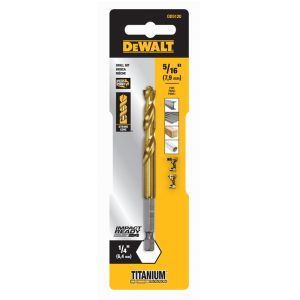 DeWalt Impact Ready 5/16 in. X 4 in. L High Speed Steel Drill Bit 1 pc