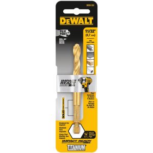DeWalt Impact Ready 11/32 in. X 4 in. L High Speed Steel Drill Bit 1 pc