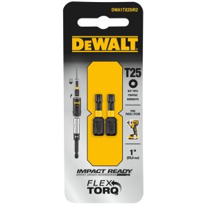 DeWalt Impact Ready Torx T25 X 1 in. L Screwdriver Bit Black Oxide 2 pc