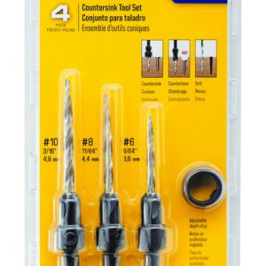 Irwin #6, #8 and #10 High Speed Steel Countersink 4 pc
