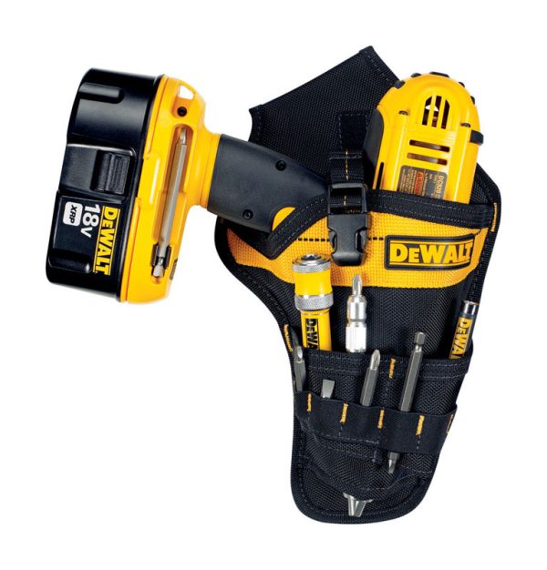 DeWalt 3 pocket Ballistic Nylon Drill Holster 7.3 in. L X 13.75 in. H Black/Yellow