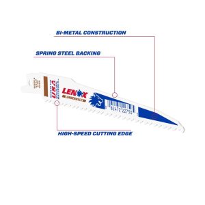LENOX LUMBERWOLF 6 in. Bi-Metal Reciprocating Saw Blade 6 TPI 1 blade