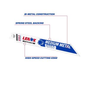 LENOX METALWOLF 8 in. Bi-Metal WAVE EDGE Reciprocating Saw Blade 18 TPI 1 blade