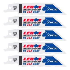 LENOX METALWOLF 4 in. Bi-Metal WAVE EDGE Reciprocating Saw Blade 14 TPI 5 pk