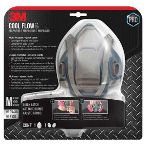 3M P100 Multi-Purpose Half Face Respirator Pro-Series Blue M 1 pc