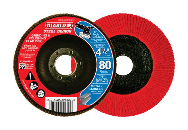 Diablo Steel Demon 4-1/2 in. D X 7/8 in. Zirconium Flap Disc 80 Grit 1 pk