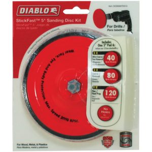 Diablo StickFast 5 in. Ceramic Blend Pressure Sensitive Adhesive Sanding Disc Kit Assorted 6 pk