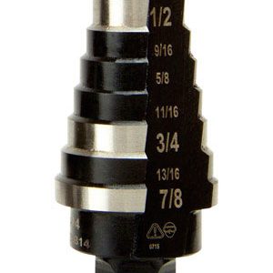Klein Tools High Speed Steel Double Flute Step Drill Bit 1 pc