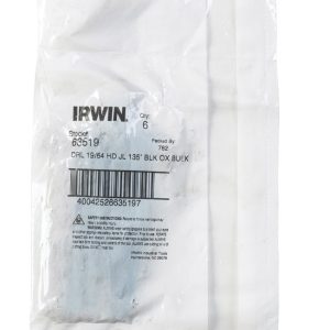 Irwin 19/64 in. X 4-3/8 in. L High Speed Steel Drill Bit 1 pc