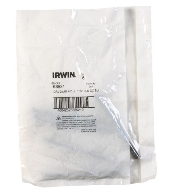 Irwin 21/64 in. X 4-5/8 in. L High Speed Steel Drill Bit 1 pc