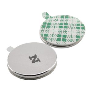 Magnet Source 0.75 in. L X 0.75 in. W Silver Disc Magnets with Adhesive 3.91 lb. pull 5 pc
