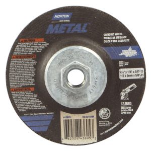 Norton 4-1/2 in. D X 5/8-11 in. Grinding Wheel