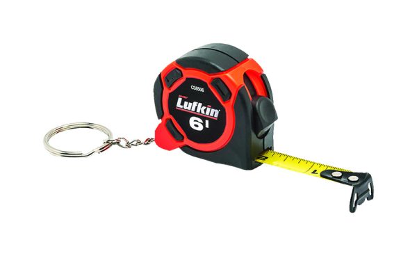 Lufkin 6 ft. L X 0.5 in. W Mini Hi-Viz Keychain Tape Measure 1 pk