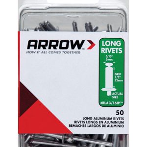 Arrow 3/16 in. D X 1/2 in. Aluminum Rivets Silver 50 pk