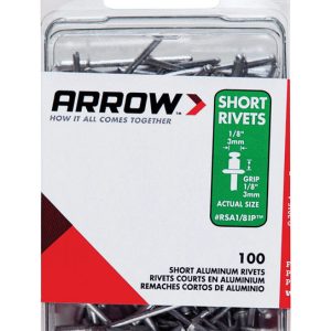 Arrow 1/8 in. D X 1/8 in. Aluminum Rivets Silver 100 pk
