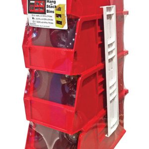 Quantum Storage 5-1/2 in. W X 11 in. H Stack and Hang Bin Polypropylene 4 pk Red