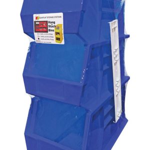 Quantum Storage 8-1/4 in. W X 13-3/4 in. H Stack and Hang Bin Polypropylene 3 pk Blue