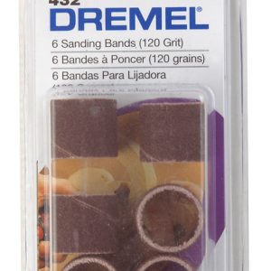 Dremel 0.5 in. D X 1/2 in. L Aluminum Oxide Drum Sander Bands 120 Grit Fine 6 pc