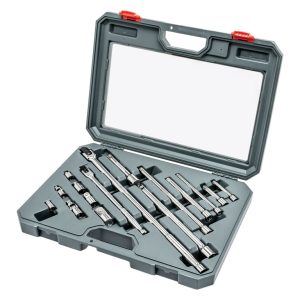Crescent Assorted Sizes X 1/4 in. drive SAE 6 and 12 Point Socket Wrench Set 16 pc