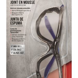 3M Anti-Fog Safety Glasses Black/Blue Frame 1 pc