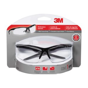 3M Anti-Fog Safety Glasses Clear Lens Black Frame 1 pc