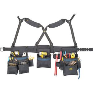 CLC 28 pocket Ballistic Nylon Tool Belt with Suspenders 23 in. L X 16-1/2 in. H Black 29 in. 46 in.