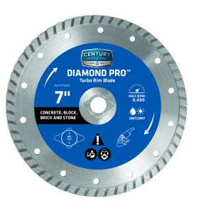 Century Drill & Tool Diamond Pro 7 in. D X 5/8 in. Diamond Turbo Rim Saw Blade 1 pk