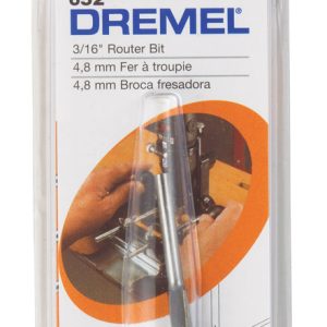 Dremel 3/16 in. D X 3/16 in. X 3 in. L High Speed Steel 1-Flute Straight Router Bit
