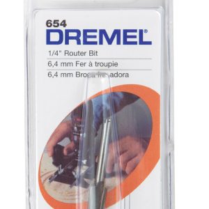 Dremel 1/4 in. D X 1/4 in. X 2-1/4 in. L High Speed Steel 1-Flute Straight Router Bit