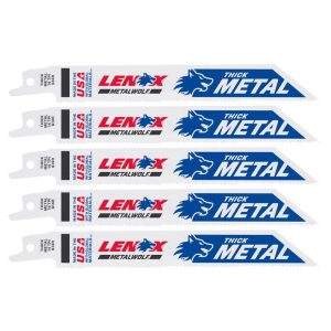 LENOX METALWOLF 6 in. Bi-Metal WAVE EDGE Reciprocating Saw Blade 14 TPI 5 pk
