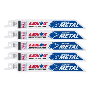 LENOX METALWOLF 6 in. Bi-Metal WAVE EDGE Reciprocating Saw Blade 18 TPI 5 pk