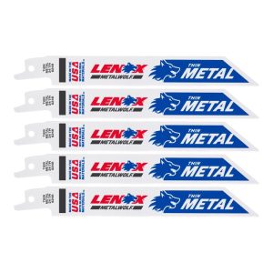 LENOX METALWOLF 6 in. Bi-Metal WAVE EDGE Reciprocating Saw Blade 24 TPI 5 pk