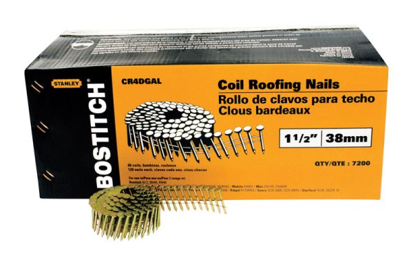 Bostitch 1-1/2 in. Galvanized Roofing Nails 15 deg 7200 pk