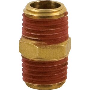 Bostitch Brass Hex Nipple 1/4 in. Male 1 pc