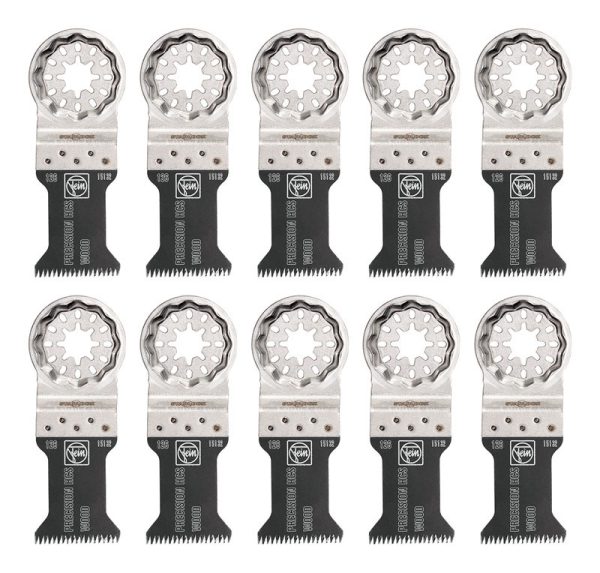 Fein Starlock 1-3/8 in. X 2 in. L Steel Japanese Tooth E-Cut Saw Blade Set 10 pk