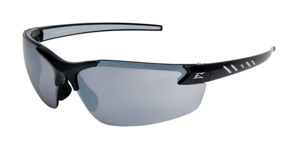 Edge Eyewear Zorge G2 Safety Glasses Silver Mirror Lens Black Frame 1 pc