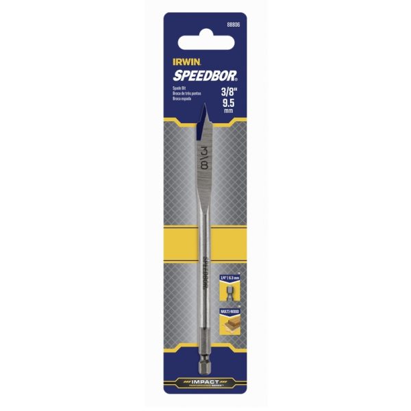 Irwin Speedbor 3/8 in. X 6 in. L Carbon Steel Wood Boring Bit 1 pc