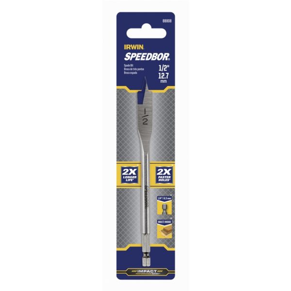 Irwin Speedbor 1/2 in. X 6 in. L Carbon Steel Wood Boring Bit 1 pc