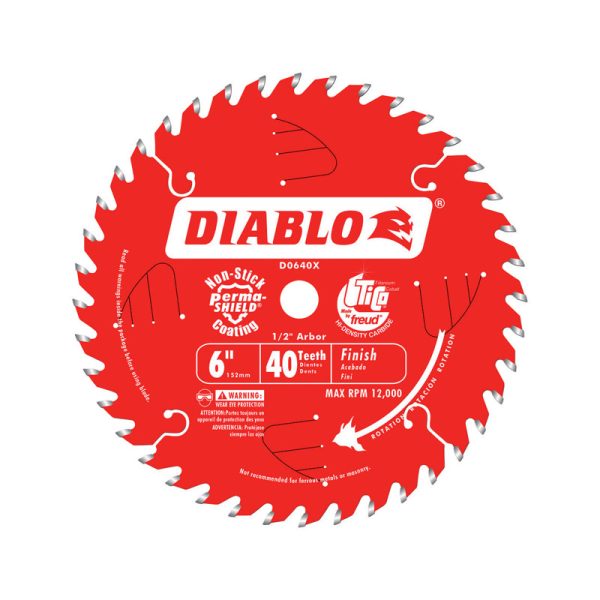 Diablo 6 in. D X 1/2 in. TiCo Hi-Density Carbide Finishing Saw Blade 40 teeth 1 pc