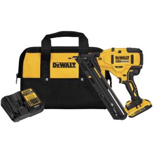 DEWALT 20V MAX XR 15 Ga. Cordless 34 deg Nailer 20 V
