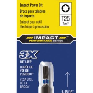 Irwin Impact Performance Series Torx T25 X 1-15/16 in. L Power Bit S2 Tool Steel 1 pk